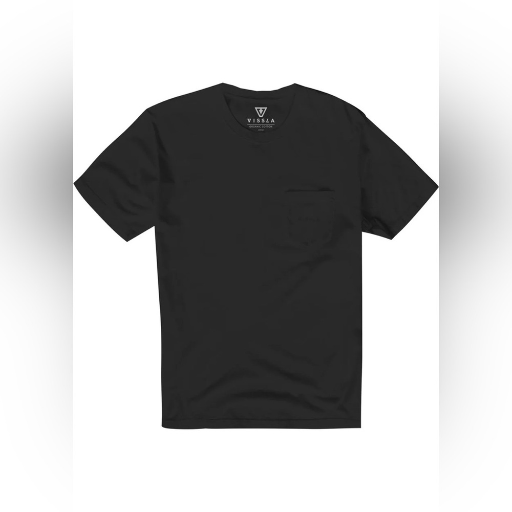 Men’s VISSLA Black T-Shirt with Front Pocket